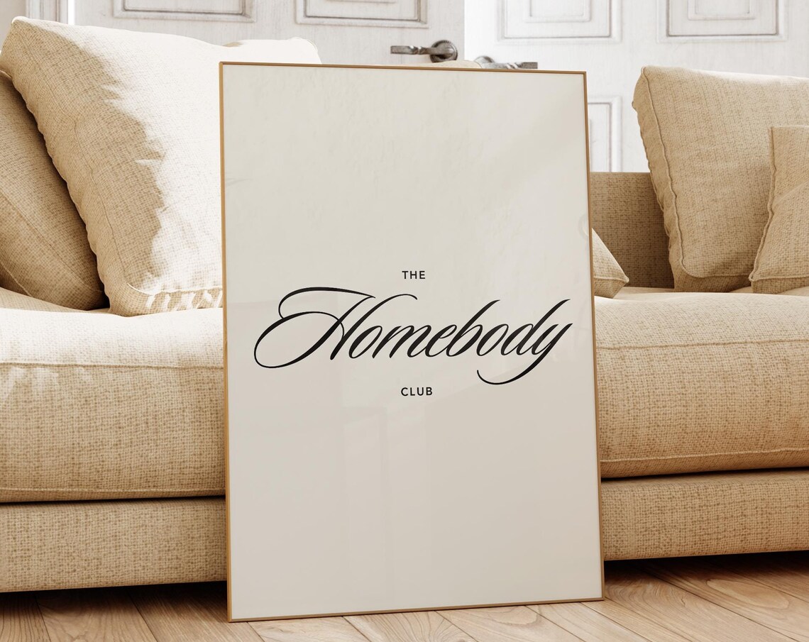 The Homebody Club, Neutral Living Room Art Print