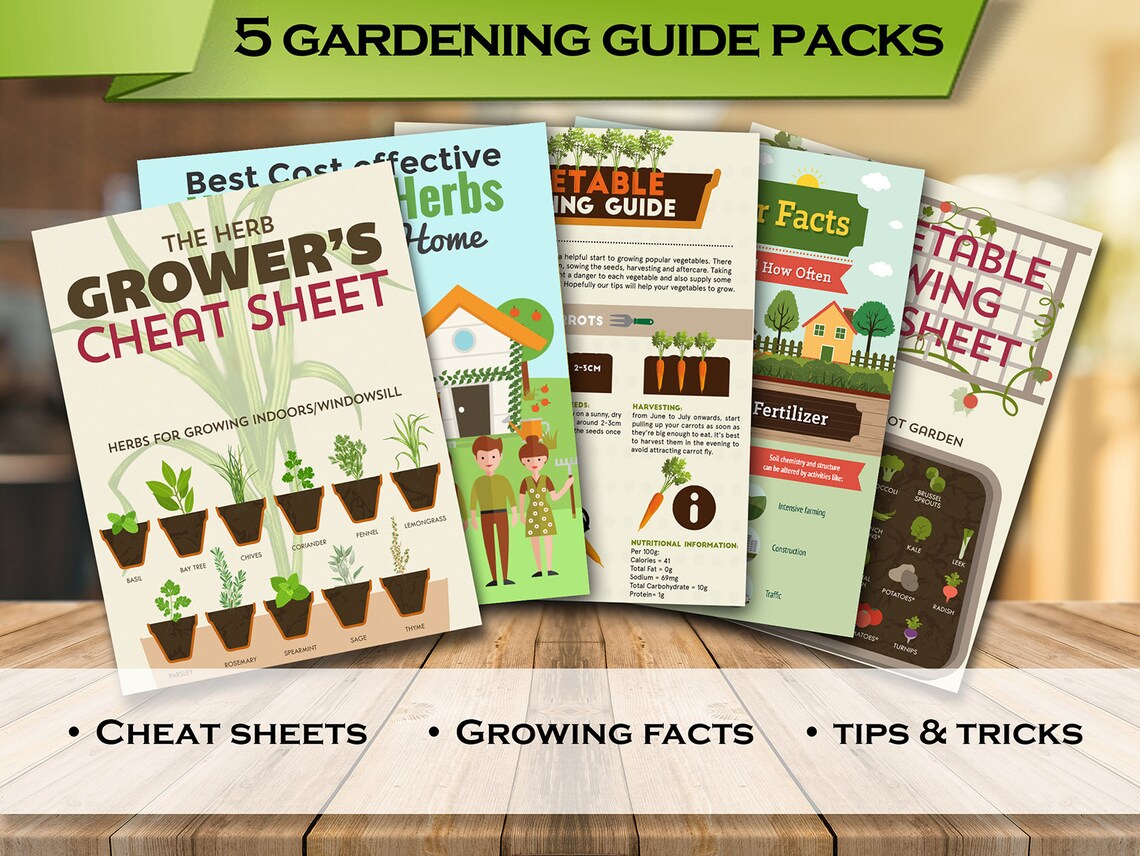 Gardening Cheat Sheets Vegetable Garden Growing Chart