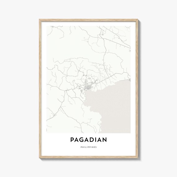 Pagadian Philippines Minimalist City Map Poster Modern Home Decor