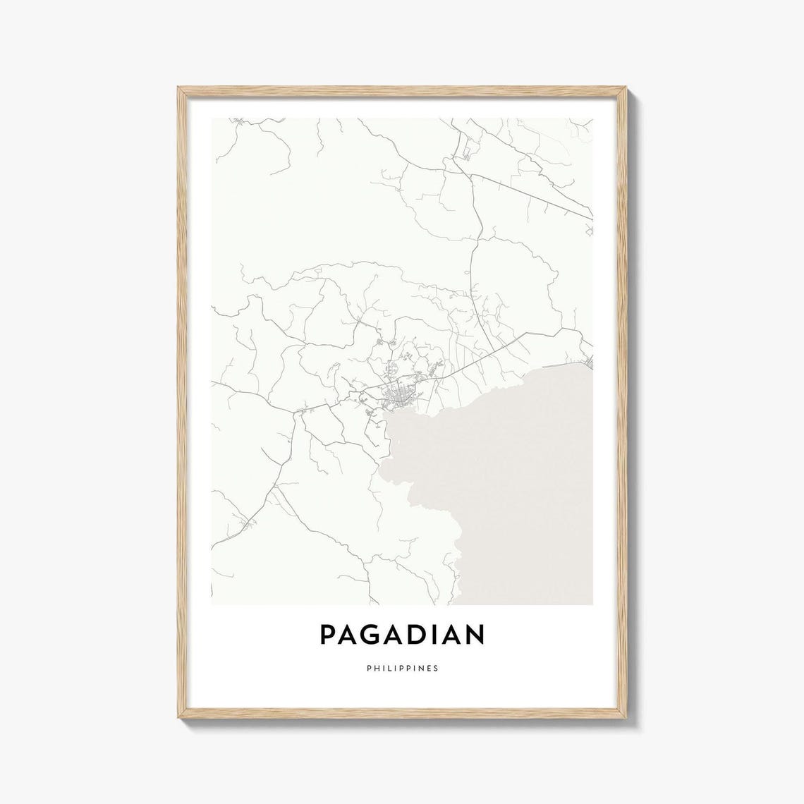 Pagadian Philippines Minimalist City Map Poster Modern Home Decor