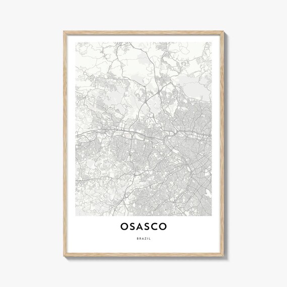 Osasco Brazil Minimalist City Street Map Modern Decor Poster