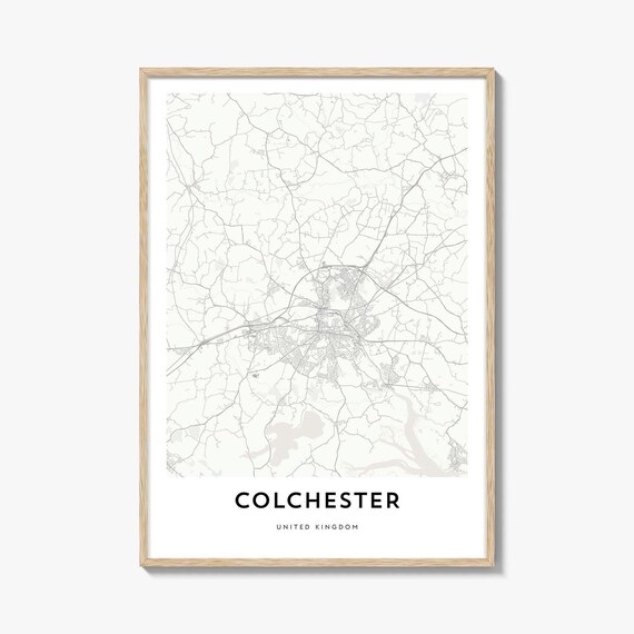 Colchester United Kingdom Minimalist City Street Map Poster Artwork