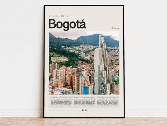 Bogota Poster Bogota Print Bogota Wall Art Bogota Gift Bogota Travel Poster Bogota Photo Colombia Print Colombia Poster