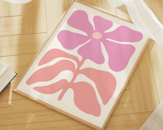 Abstract Floral Print Art Flower Wall Art Colorful Floral Art Print Cute Trendy Wall Art