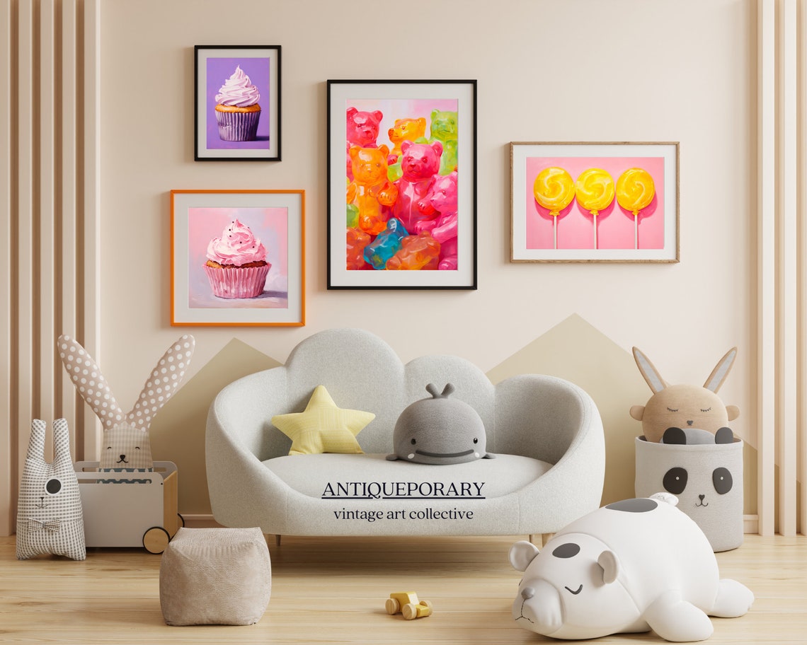 Colorful Gummy Bears Pile Candy Pop Art Modern Still Life Poster - Image 5