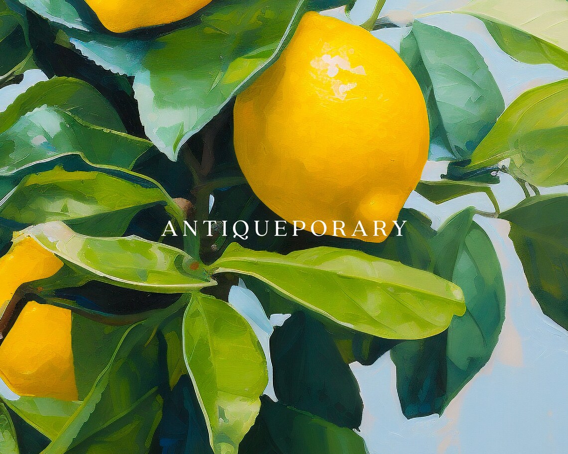 Vintage Lemon Tree Botanical Art Print, Kitchen Decor - Image 2