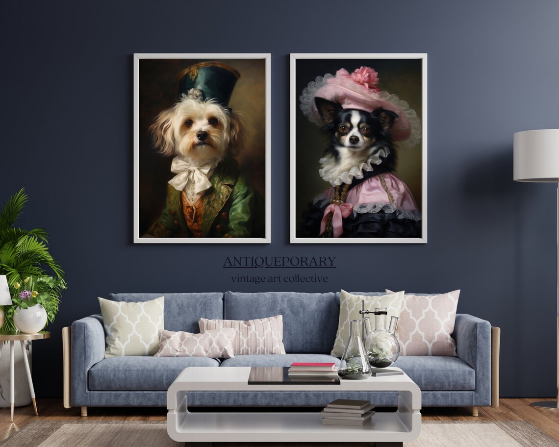 Chihuahua Lady in Pink Victorian Dress Regal Dog Portrait Poster - Image 5