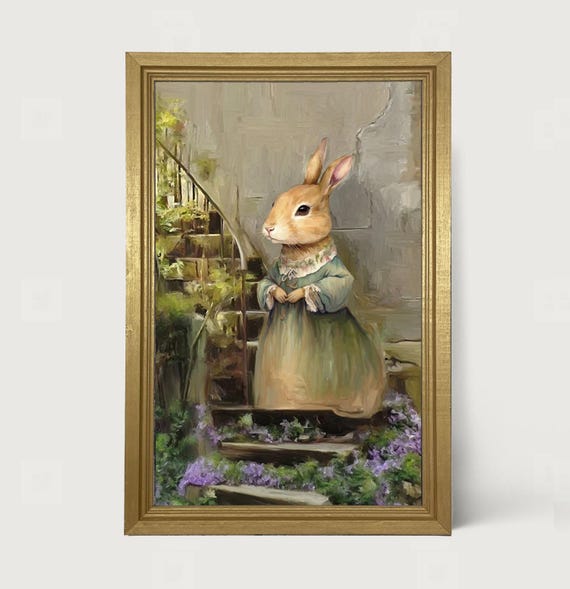 Phoebe Rabbit Lover Gift, Whimsical Hare Art Print