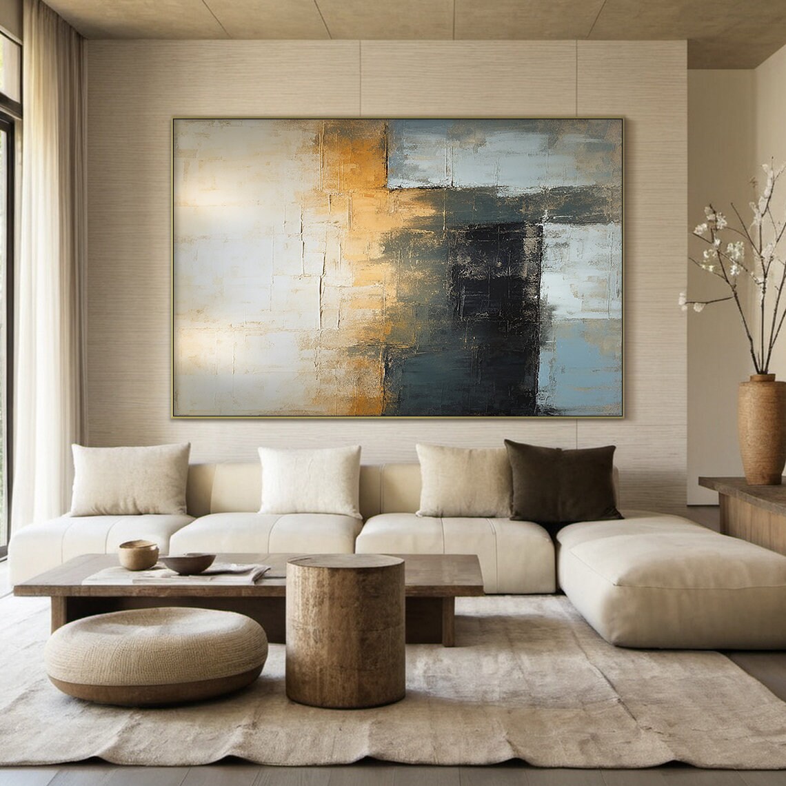 Multi Color Abstract Oil Painting Textured Acrylic Painting Modern Art Wabi Sabi Art Decorative Art Wall Art - Image 4