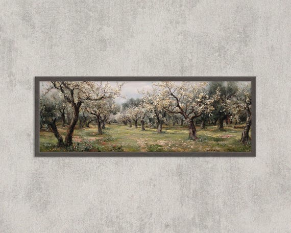 Orchard Tree Art Vintage Landscape Print