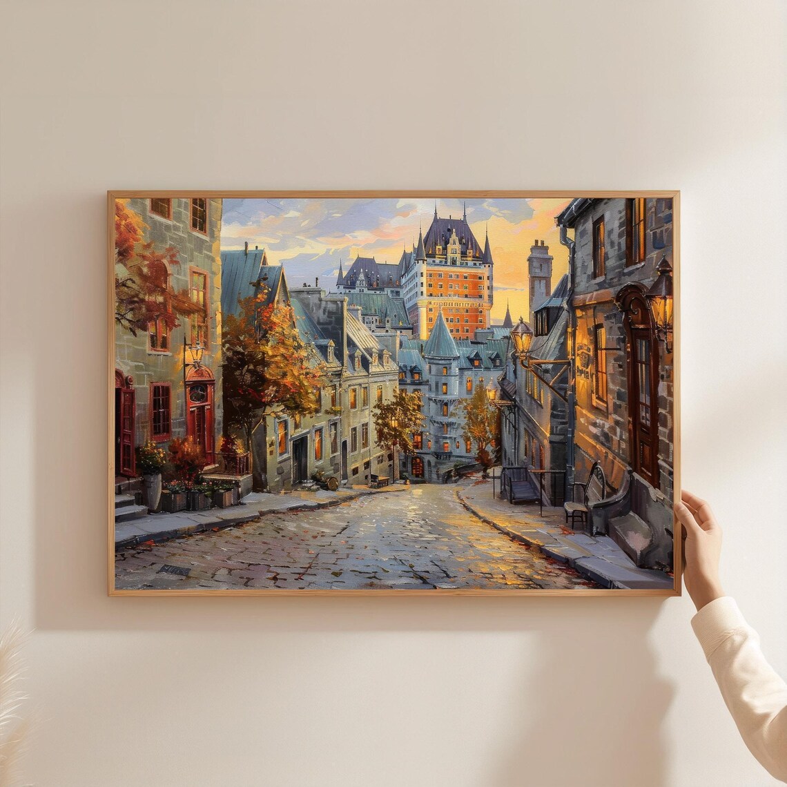 Chteau Frontenac Print, Canada Old Town Travel Poster