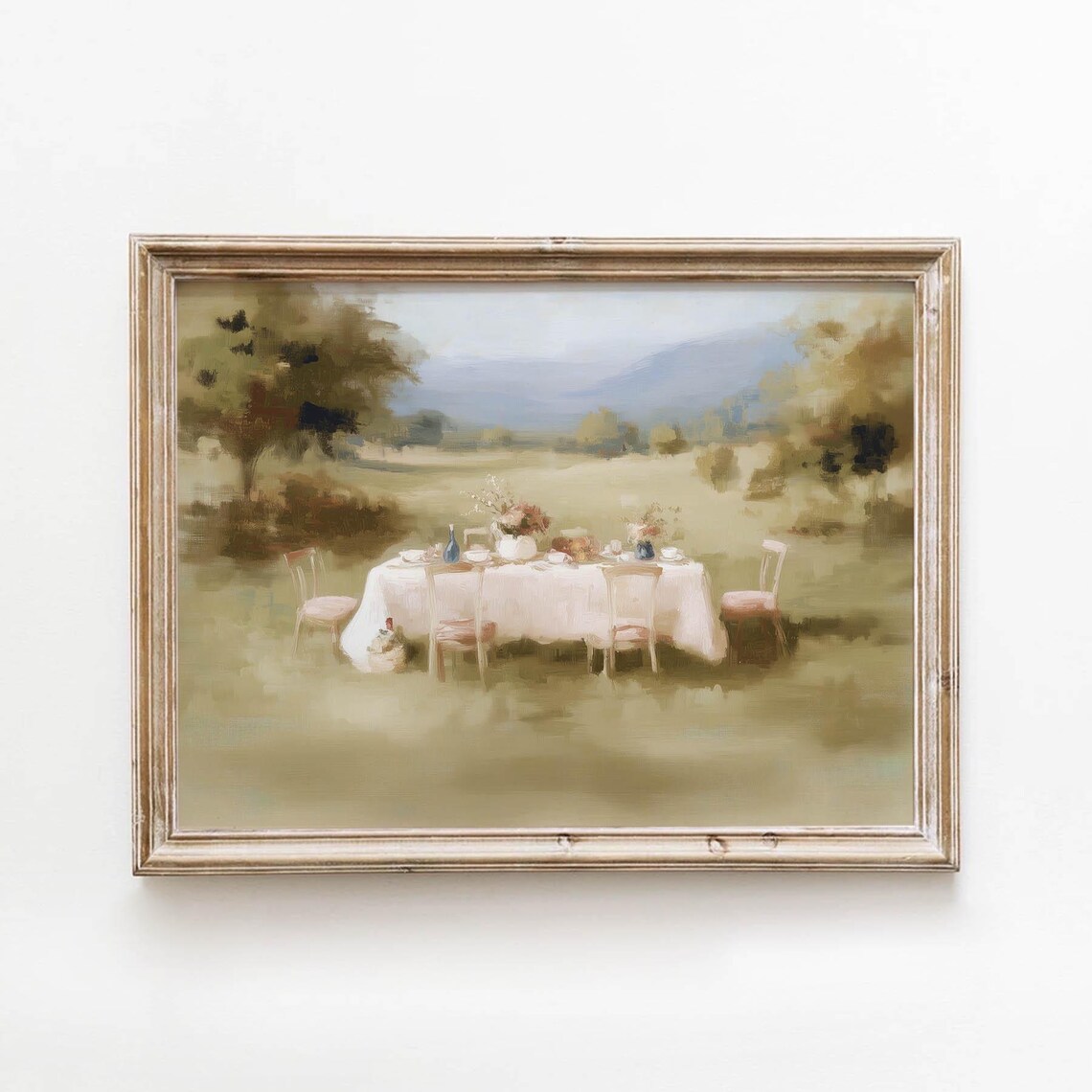 Spring Lunch Table, Vintage Dining Decor