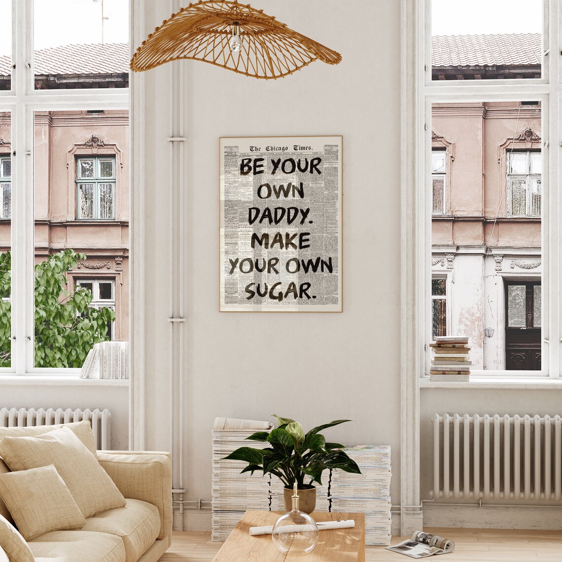 Newspaper Disco Wall Art, Vintage Preppy Decor - Image 3
