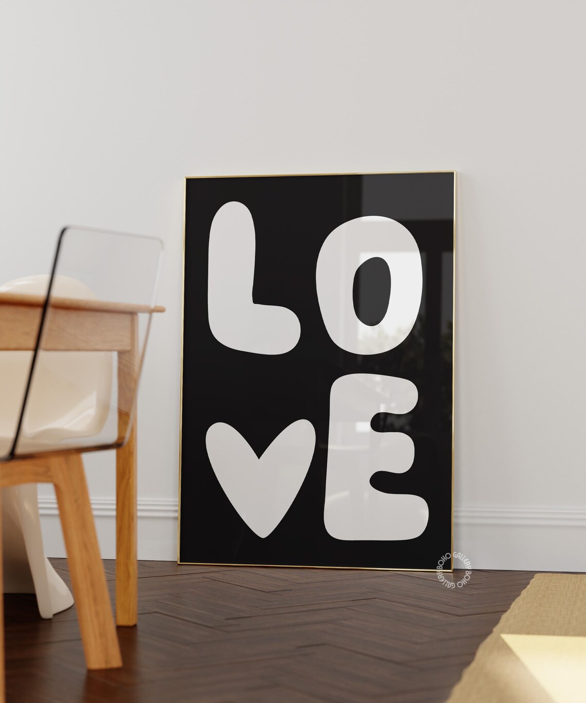 Love Art Print, Vintage 70s Typography Poster - Image 2