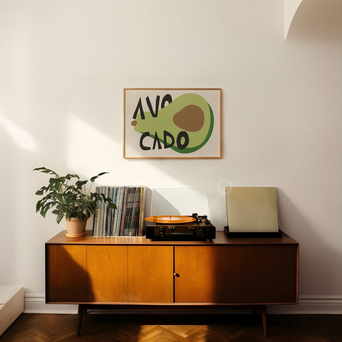 Avocado Funny Kitchen Food Typography Modern Illustration Poster - Image 3