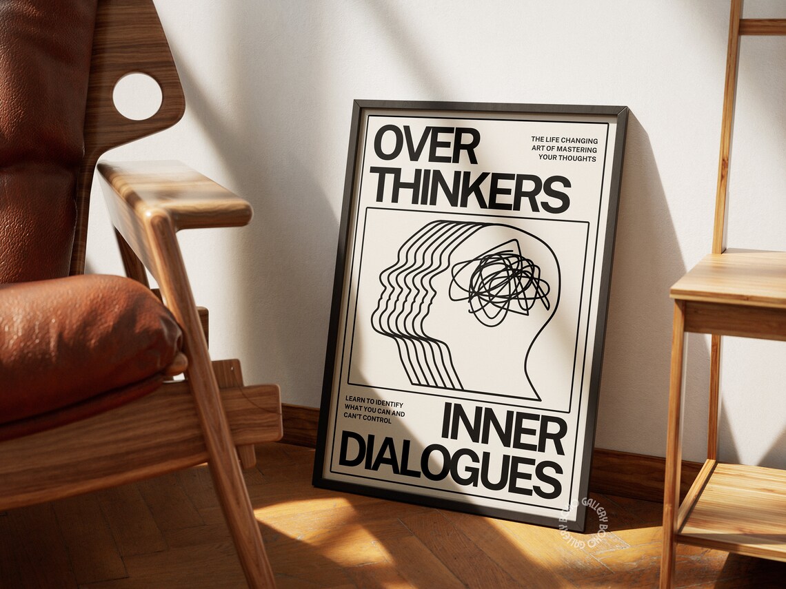 Overthinkers Vintage Retro Surreal Poster Print - Image 2
