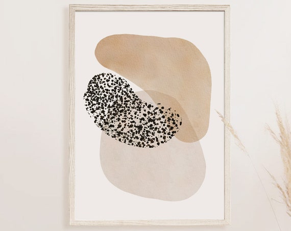 Abstract Neutral Art Wall Art Print Neutral Wall Art Boho Decor Abstract Art Print Instant Minimalist Print