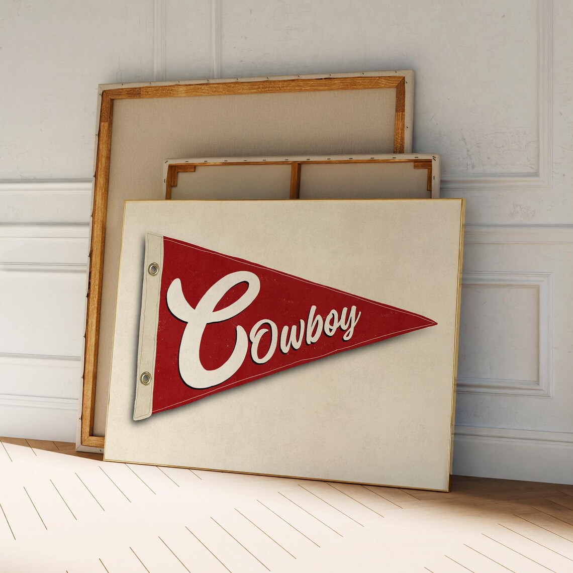 Western Cowboy Vintage Retro Art Print