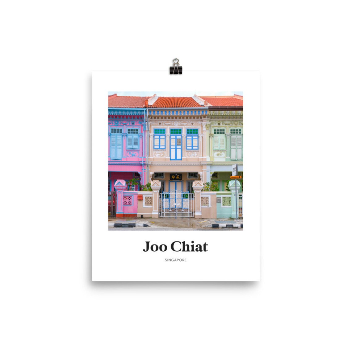 Singapore Joo Chiat Colorful Peranakan Shophouse Photography Poster - Image 3