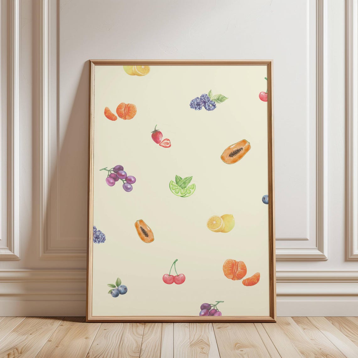 Watercolor Fruit Print Summer Kitchen Wall Art