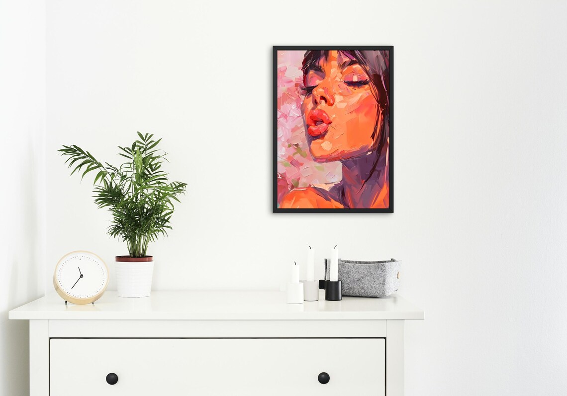 Abstract Woman Portrait, Modern Impressionist Art Print - Image 2