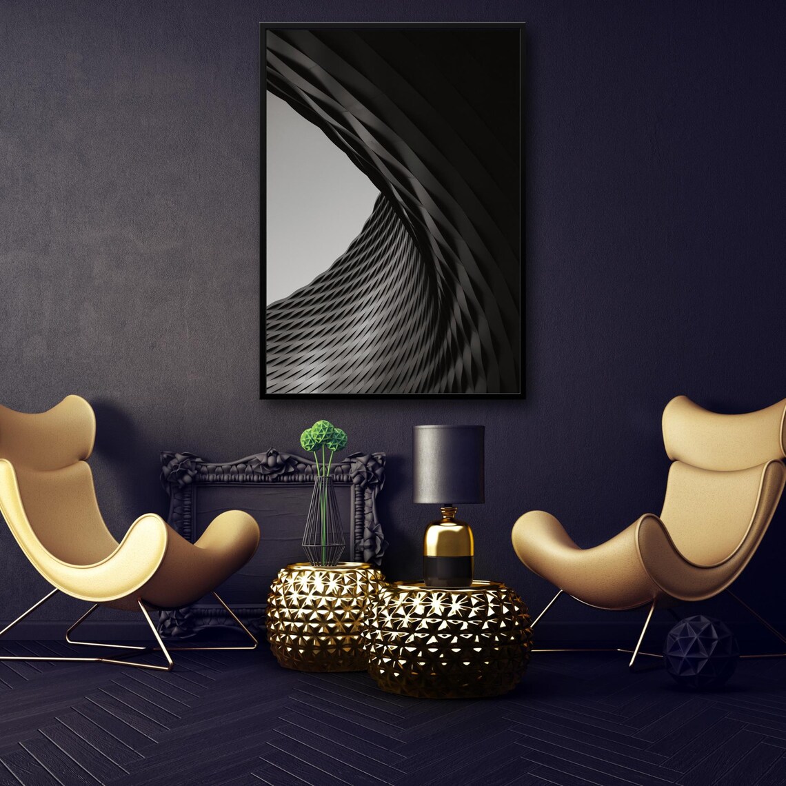 Abstract Architectural, Modern Minimalist Geometric Pattern - Image 2