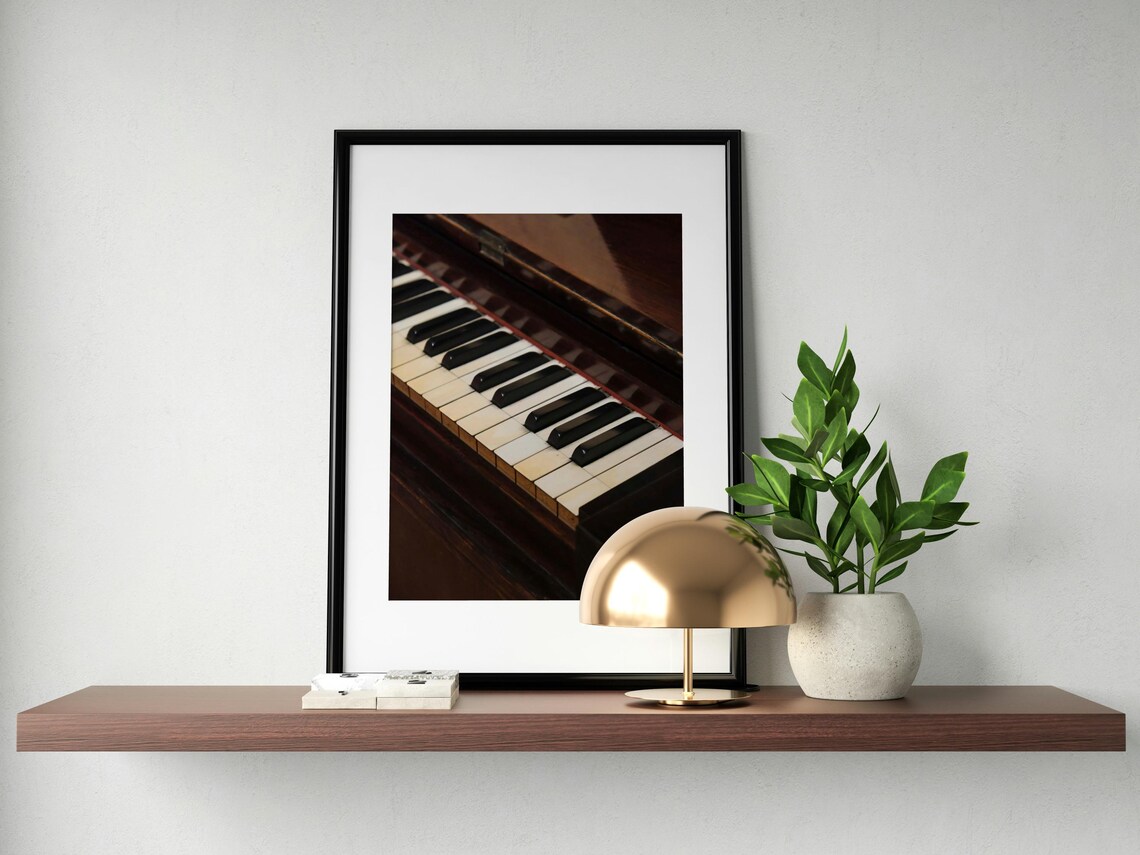 Vintage Piano Keys Rustic Musical Decor - Image 3