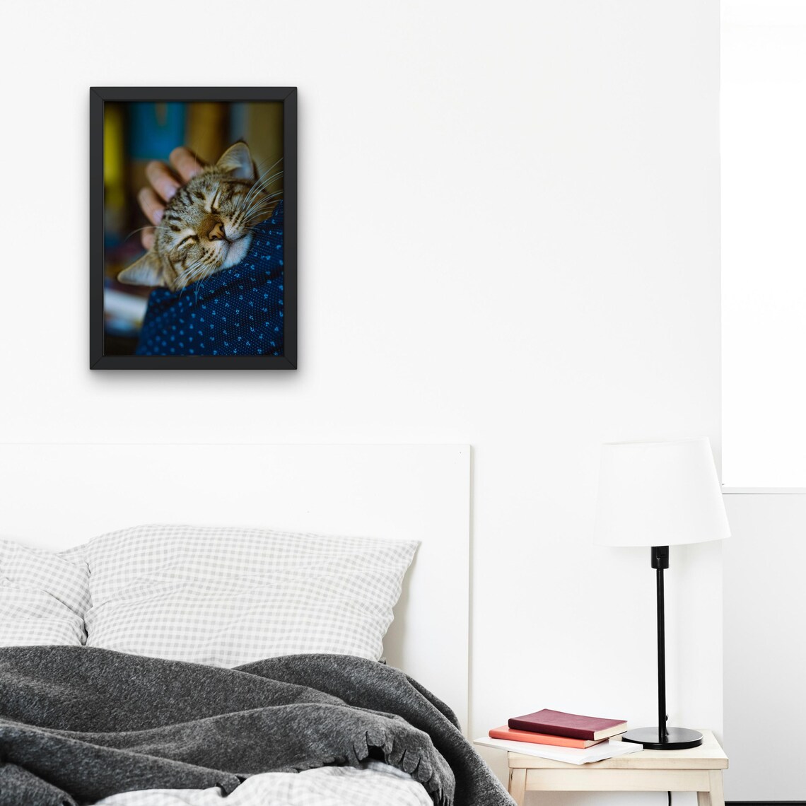 Cozy Moment of a Happy Cat, Tabby Cat Art - Image 3
