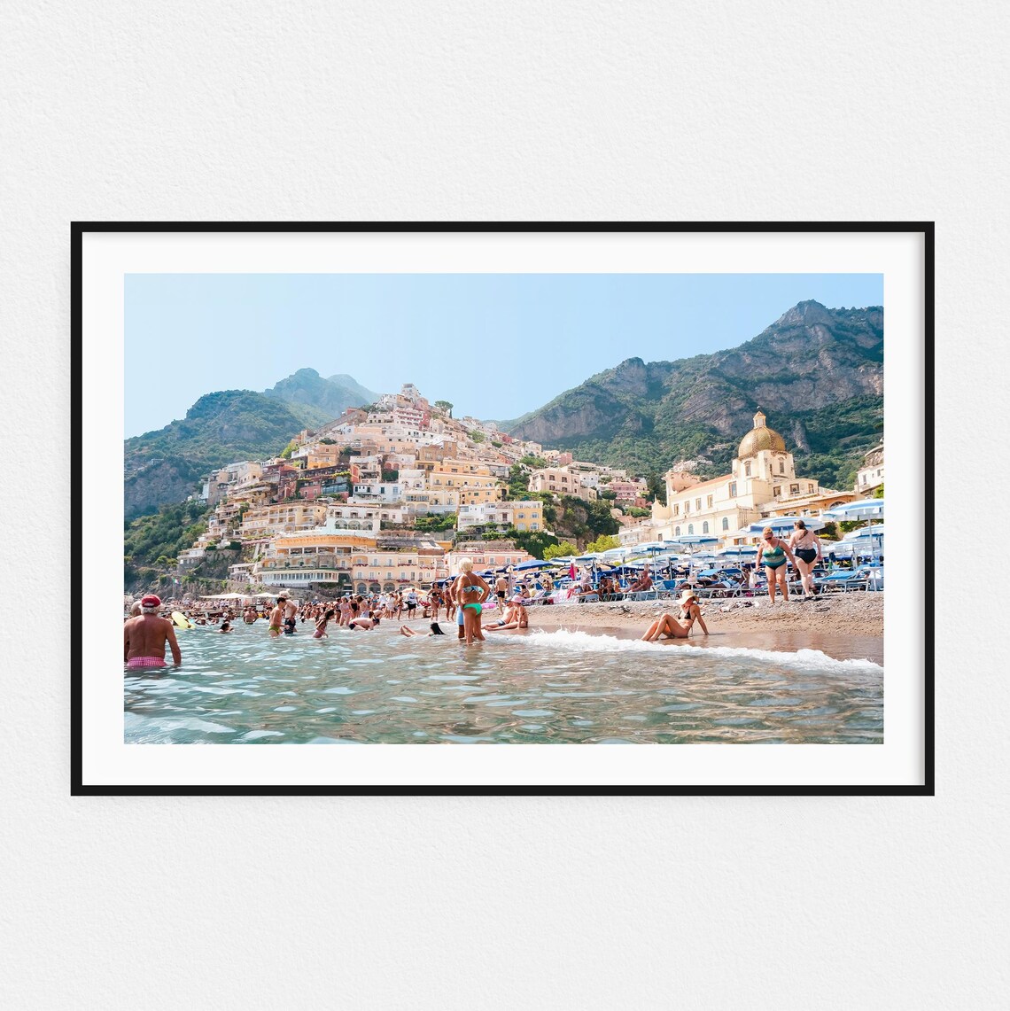 Landscape Amalfi Wall Art Swimming Art Amalfi Coast Print Positano Beach Print Italy Wall Art Amalfi Photography Italian Summer