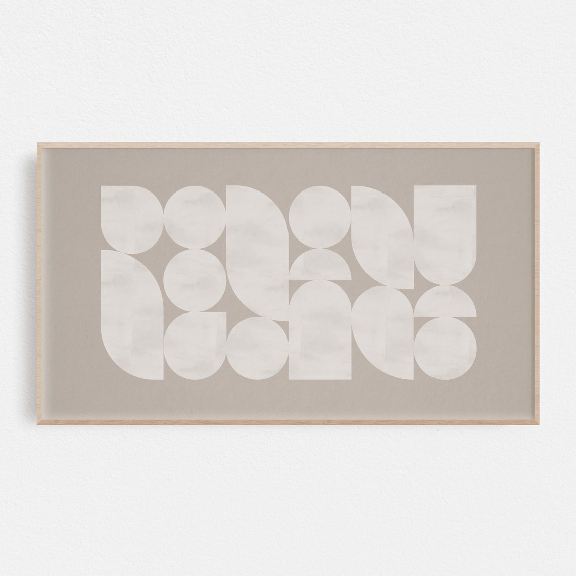 Beige Wabi Sabi Geometric Circles Minimalist Neutral Decor Poster