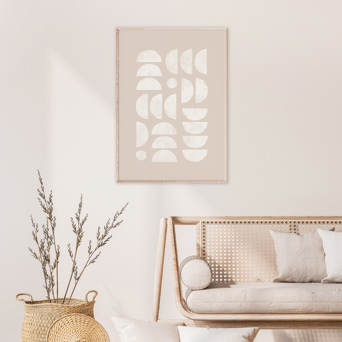 Wabi Sabi Semicircle Print, Neutral Geometric Art - Image 2