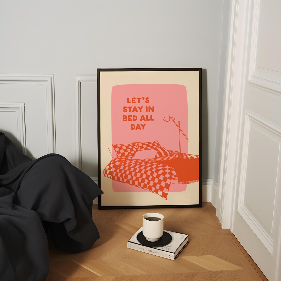 Lets Stay In Bed Bedroom Poster, Maximalist Decor - Image 3