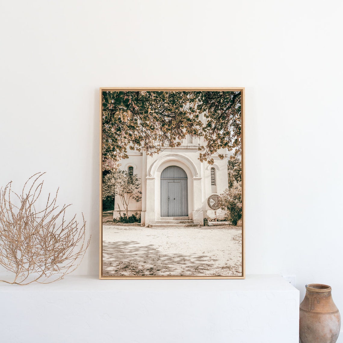 French Church Print France Art French Aesthetic Wall Art French Village Print Cottagecore Rustic French Decor - Image 2