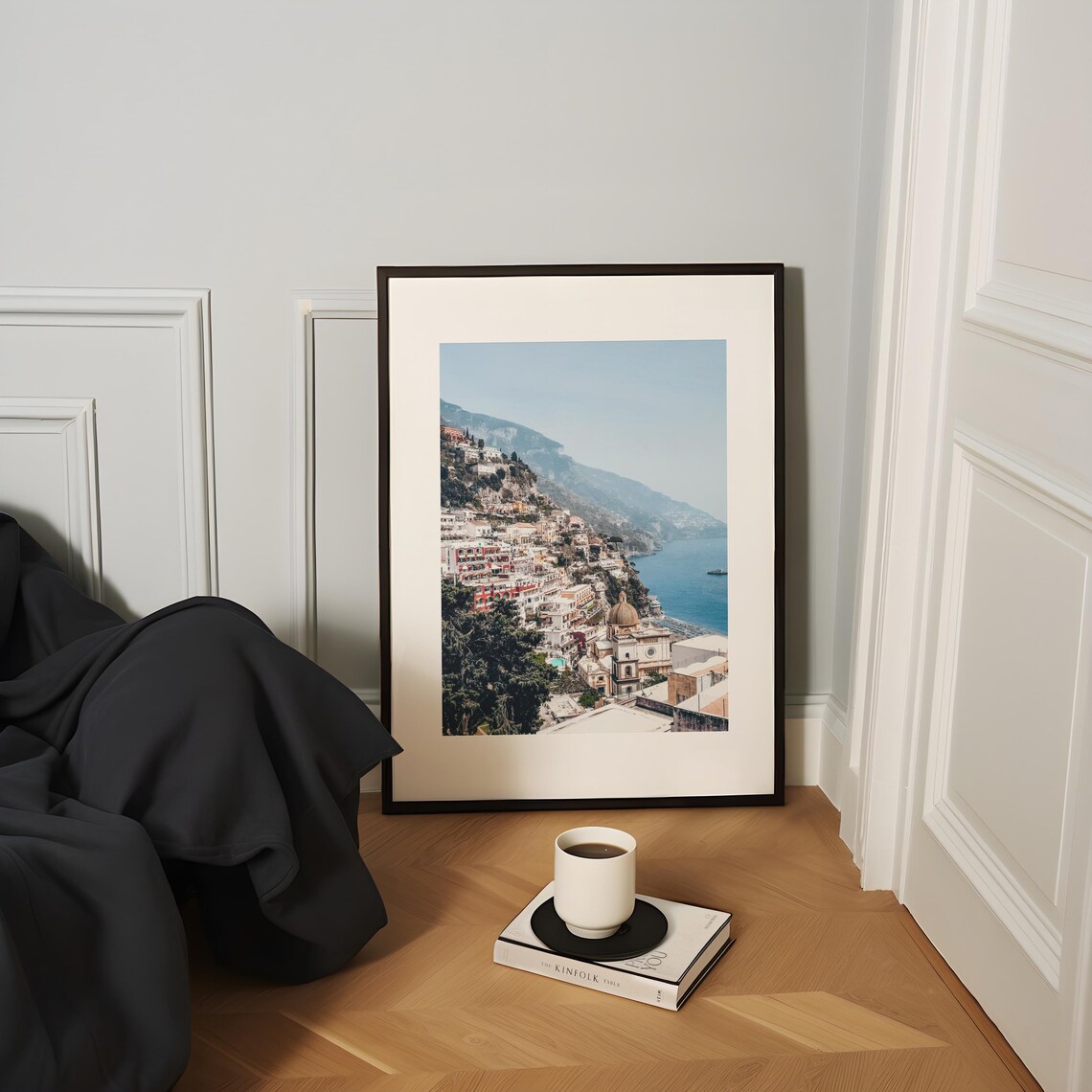 Positano Colorful Clifftop Village And Dome Church Amalfi Coast Poster - Image 3
