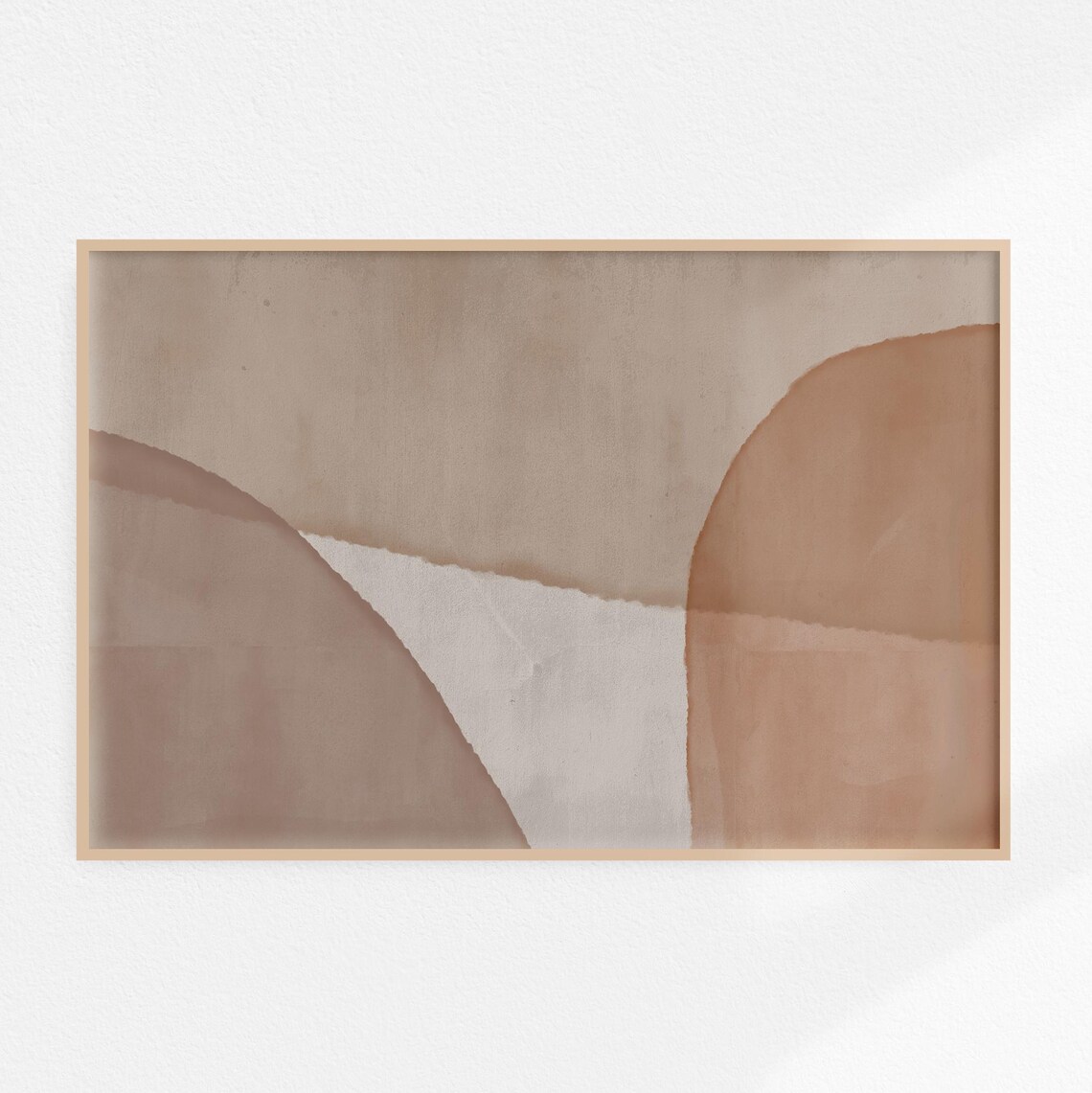 Terracotta Abstract Watercolor Art Print, Mid-Century - Image 2