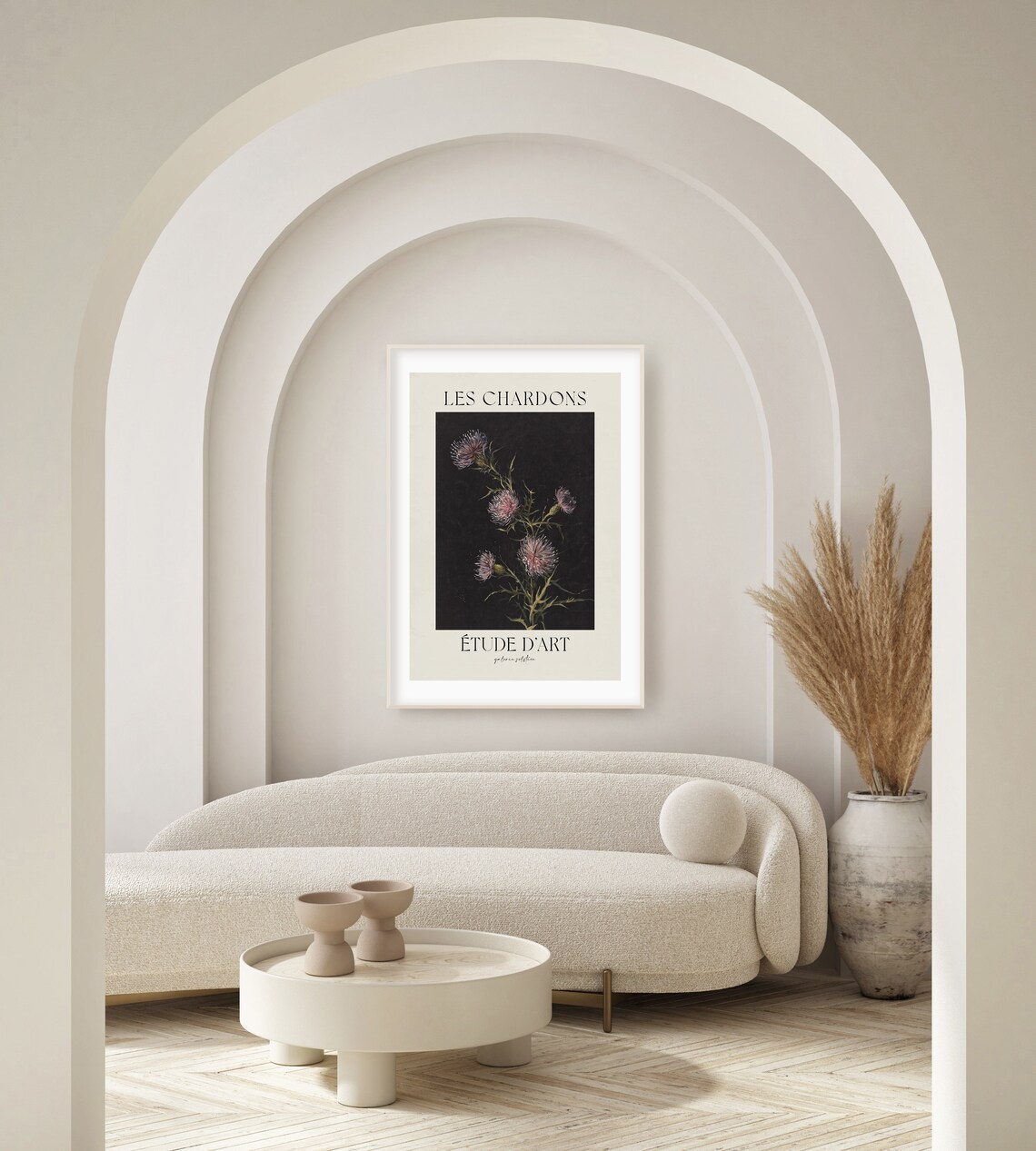 Les Chardons Thistle Dark Botanical Vintage French Art Print - Image 4