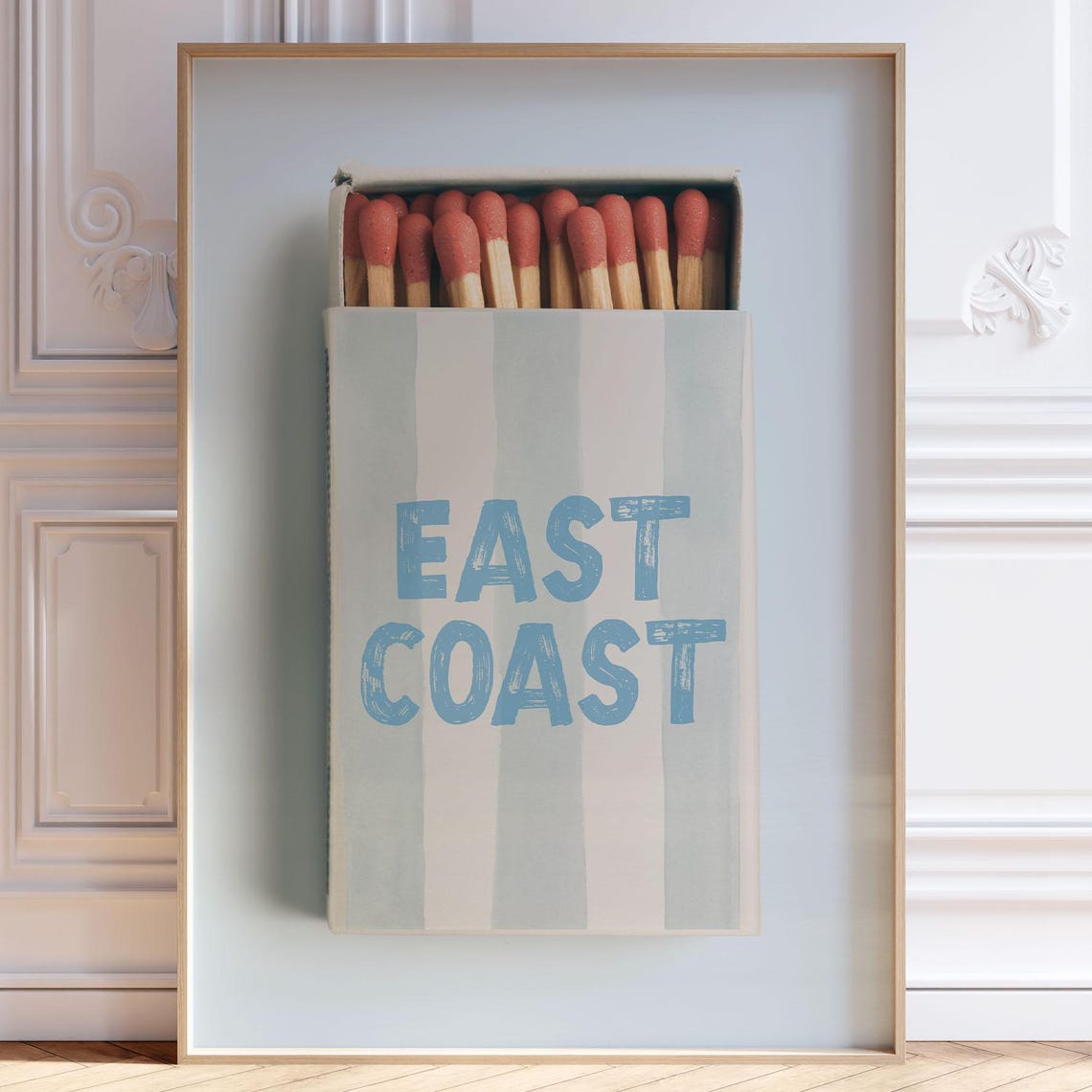 East Coast Matchbox Matches Coastal Preppy Trendy Dorm Wall Poster