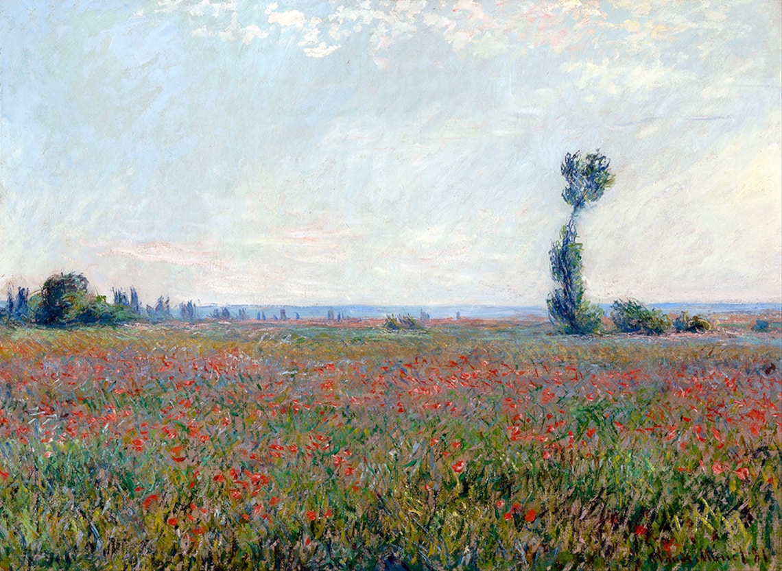 Claude Monet Poppy Field Hollow Near Giverny Landscape Poster - Image 2