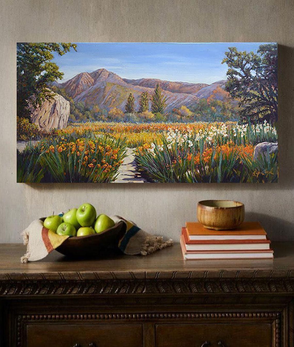 Santa Barbara Wildflower Meadow Mountain View Landscape Poster - Image 5