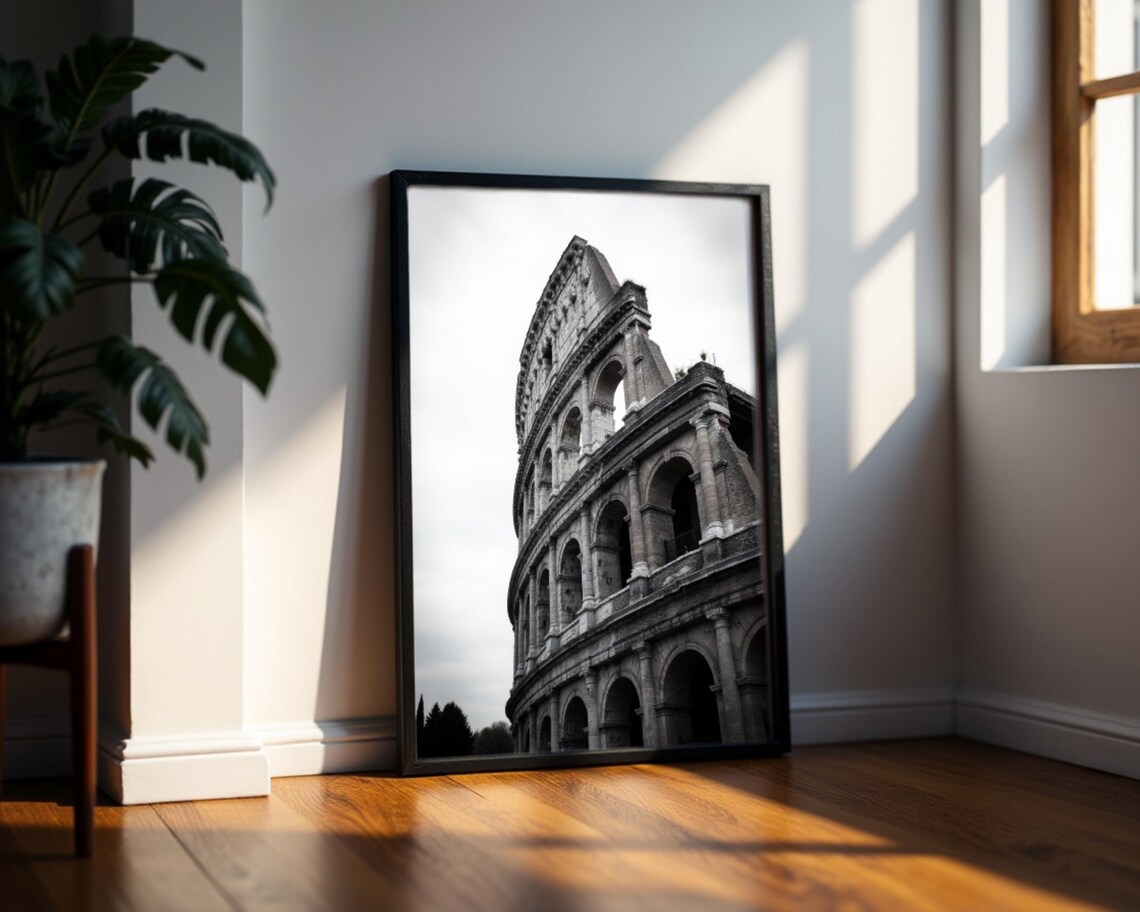 Colosseum Art Print, Ancient Rome Dark Academia