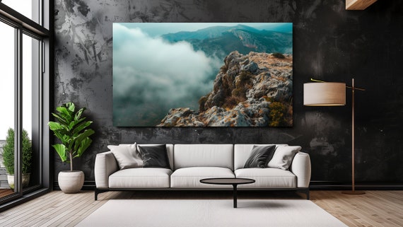 Fog Over Mountains Nature Luxury Design Print Picture Home Decor Wall Art Gift Room Decor Ready To Hang