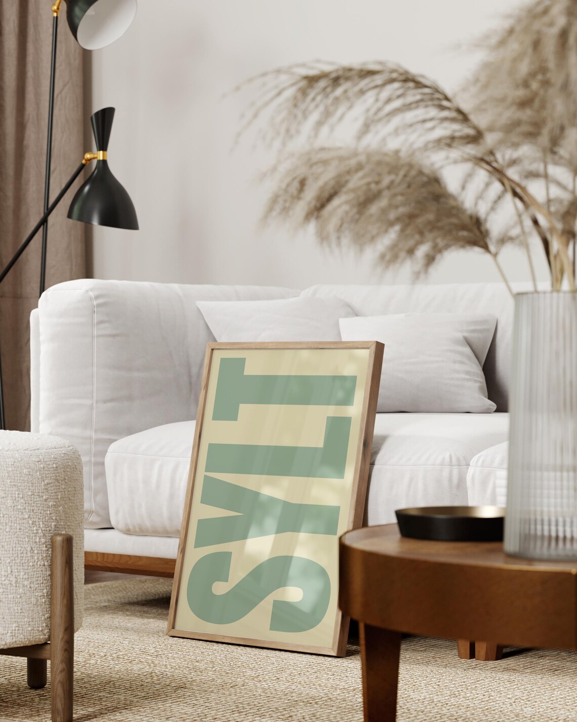 Sylt Island Typography Poster Sage Green Beige Bold Letter Art - Image 3