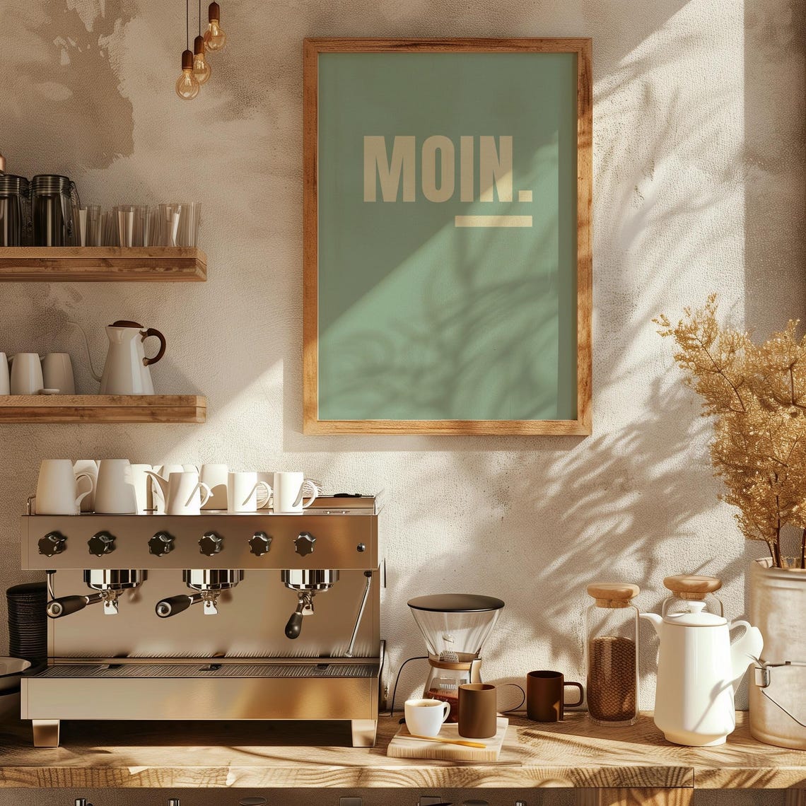 Moin Minimalistic Hello Sign Typography Art Print - Image 3
