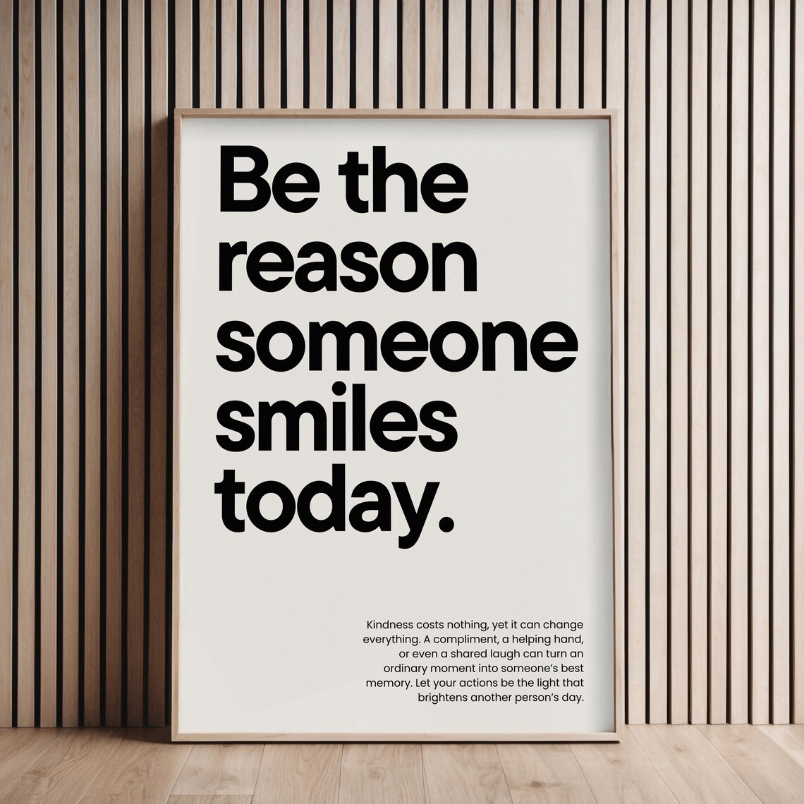 Be The Reason Someone Smiles Today Quote Art Print