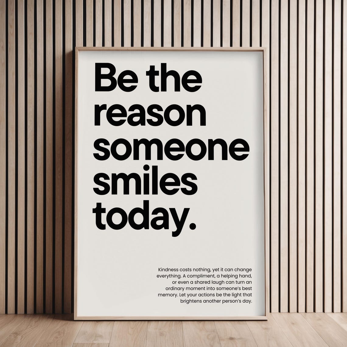 Be The Reason Someone Smiles Today Typography Poster