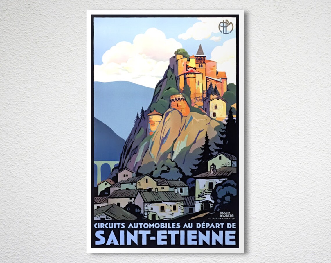 Saint Etienne France Vintage Travel Poster, Art Print - Image 2