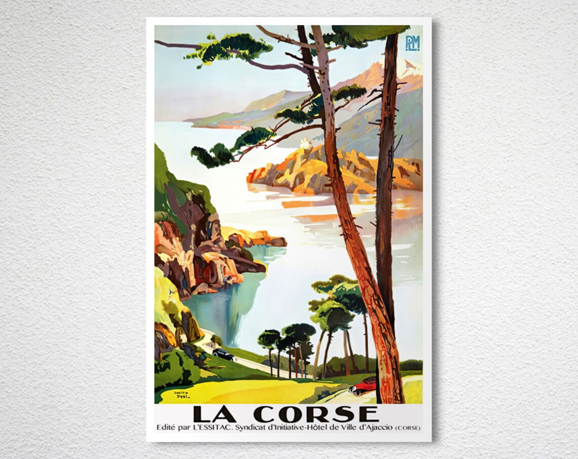 La Corse France Vintage Travel Poster, Travel Poster - Image 2