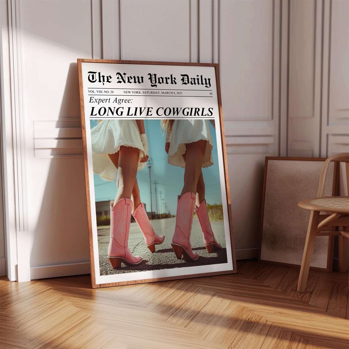 Long Live Cowgirls Preppy Retro Art Print - Image 6