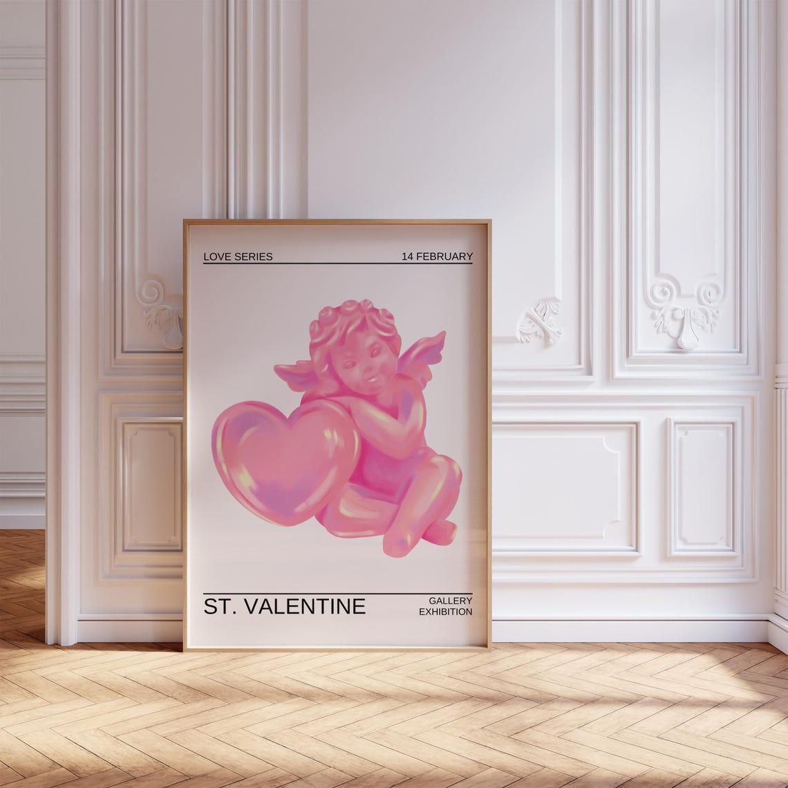 St Valentine Holographic Cupid Heart February 14 Gallery Poster - Image 7