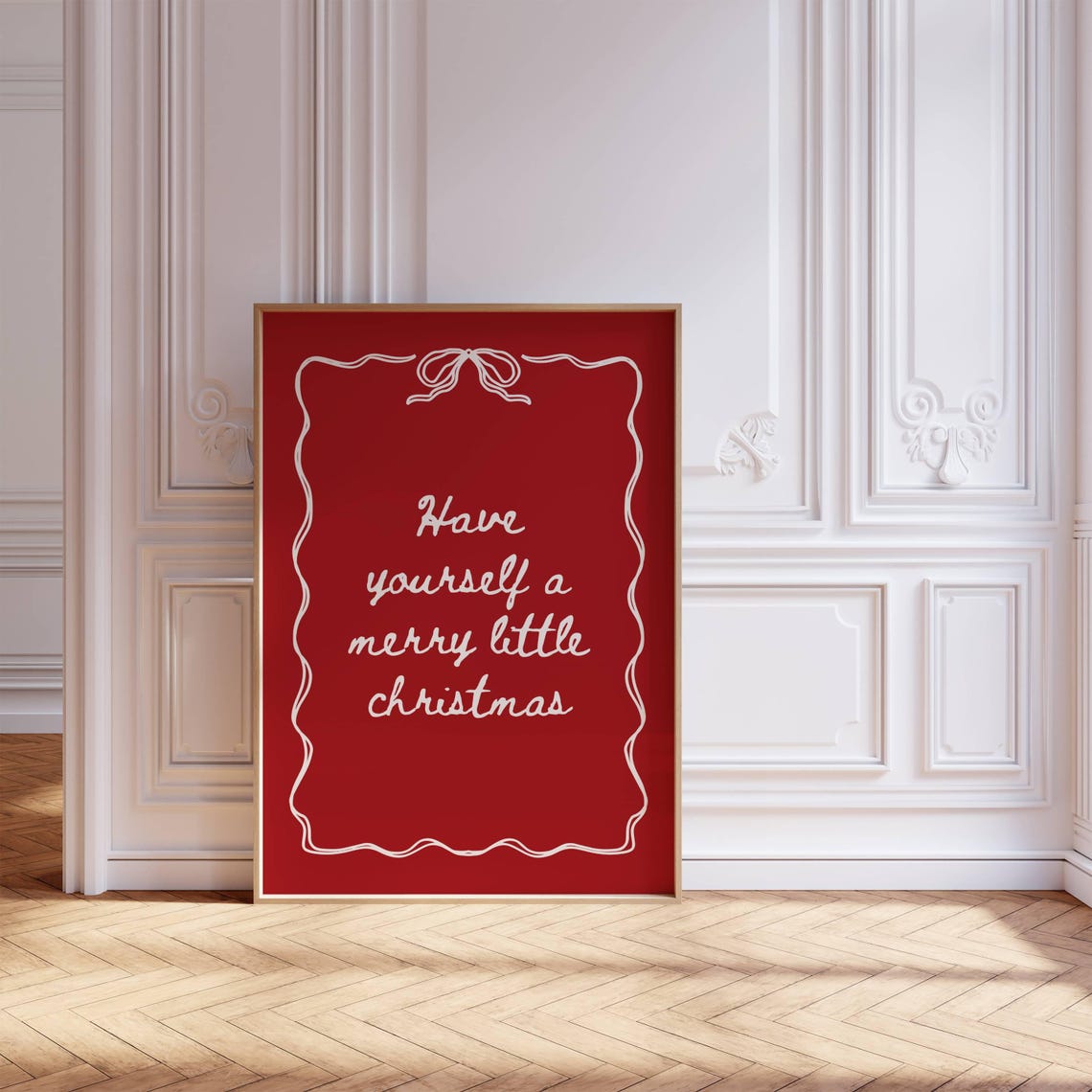 Have Yourself A Merry Little Christmas Red Script Holiday Poster - Image 8